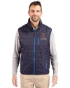 Cleveland Guardians City Connect Cutter & Buck Rainier PrimaLoft® Mens Eco Insulated Full Zip Puffer Vest Dark Navy Front Thumbnail Image