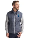 View image 1: Philadelphia Phillies City Connect Cutter & Buck Rainier Recycled Insulated Puffer Mens Full Zip Vest Anthracite Melange Front