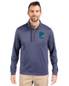 Minnesota Twins City Connect Cutter & Buck Stealth Heathered Quarter Zip Mens Pullover Liberty Navy Front Thumbnail Image