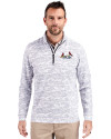 St. Louis Cardinals City Connect Cutter & Buck Traverse Stretch Eco Camo Print Quarter Zip Mens Pullover Charcoal Front Thumbnail Image