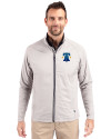 Philadelphia Phillies City Connect Cutter & Buck Adapt Eco Knit Hybrid Recycled Mens Full Zip Jacket Polished Medium Gray Front Thumbnail Image