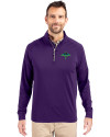 Tampa Bay Rays City Connect Cutter & Buck Adapt Eco Knit Stretch Recycled Mens Quarter Zip Pullover College Purple Front Thumbnail Image