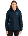 Minnesota Twins City Connect Cutter & Buck Mission Ridge Repreve® Eco Insulated Womens Puffer Jacket Navy Blue Front Thumbnail Image