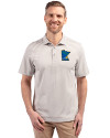 Minnesota Twins City Connect Cutter & Buck Virtue Eco Pique Stripe Recycled Mens Big and Tall Polo Polished Medium Gray Front Thumbnail Image