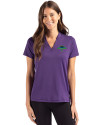 Tampa Bay Rays City Connect Cutter & Buck Forge Eco Heathered Stretch Womens Blade Top Dark College Purple Heather Front Thumbnail Image