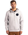 NY Mets City Connect Cutter & Buck Roam Epic Versatility Half Zip Recycled Mens Hooded Pullover Solitare Front Thumbnail Image