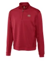 San Francisco 49ers Cutter & Buck Big & Tall DryTec Edge Half Zip Cardinal Red Mannequin Thumbnail Image