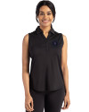 NY Mets City Connect Cutter & Buck Forge Eco Stretch Recycled Womens Sleeveless Polo Black Front Thumbnail Image