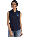 Minnesota Twins City Connect Cutter & Buck Forge Eco Stretch Recycled Womens Sleeveless Polo Navy Blue Front Thumbnail Image