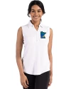 Minnesota Twins City Connect Cutter & Buck Forge Eco Stretch Recycled Womens Sleeveless Polo White Front Thumbnail Image