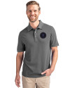 NY Mets City Connect Cutter & Buck Advantage Eco Tri-Blend Pique Mens Big and Tall Polo Elemental Grey Front Thumbnail Image