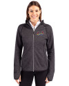 St. Louis Cardinals City Connect Cutter & Buck Mainsail Full Zip Hooded Womens Jacket Charcoal Heather Front Thumbnail Image