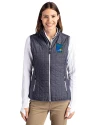 Minnesota Twins City Connect Cutter & Buck Rainier PrimaLoft® Womens Eco Insulated Full Zip Puffer Vest Anthracite Melange Front Thumbnail Image