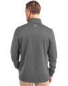 Cleveland Guardians City Connect Cutter & Buck Traverse Stretch Eco Quarter Zip Mens Big and Tall Pullover Elemental Grey Back Thumbnail Image
