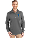 Philadelphia Phillies City Connect Cutter & Buck Traverse Stretch Eco Quarter Zip Mens Big and Tall Pullover Elemental Grey Front Thumbnail Image