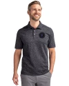 NY Mets City Connect Cutter & Buck Advantage Tri-Blend Space Dye Mens Polo Dark Black Front Thumbnail Image