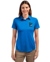 Minnesota Twins City Connect Cutter & Buck Prospect Eco Textured Stretch Recycled Womens Short Sleeve Polo Digital Front Thumbnail Image
