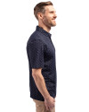 Los Angeles Dodgers City Connect- Cutter & Buck Virtue Eco Pique Tile Print Recycled Mens Polo Navy Blue Side Thumbnail Image