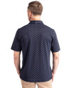 Los Angeles Dodgers City Connect- Cutter & Buck Virtue Eco Pique Tile Print Recycled Mens Polo Navy Blue Back Thumbnail Image