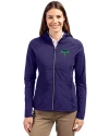 Tampa Bay Rays City Connect Cutter & Buck Adapt Eco Knit Hybrid Recycled Womens Full Zip Jacket College Purple Front Thumbnail Image