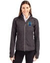 Philadelphia Phillies City Connect Cutter & Buck Mainsail Sweater-Knit Womens Full Zip Jacket Charcoal Heather Front Thumbnail Image