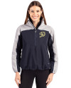 Los Angeles Dodgers City Connect- Cutter & Buck Charter Eco Recycled Womens Anorak Jacket Navy Blue/Polished Front Thumbnail Image