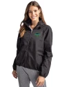 Tampa Bay Rays City Connect Cutter & Buck Charter Eco Recycled Womens Full-Zip Jacket Black Front Thumbnail Image