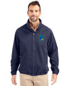 Minnesota Twins City Connect Cutter & Buck Charter Eco Recycled Mens Full-Zip Jacket Navy Blue Front Thumbnail Image