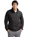 Tampa Bay Rays City Connect Cutter & Buck Charter Eco Recycled Mens Full-Zip Jacket Black Front Thumbnail Image