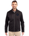 NY Mets City Connect Cutter & Buck Evoke Softshell Recycled Full Zip Mens Jacket Black Front Thumbnail Image