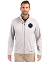 NY Mets City Connect Cutter & Buck Evoke Softshell Recycled Full Zip Mens Jacket CONCRETE Front Thumbnail Image