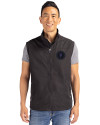 NY Mets City Connect Cutter & Buck Charter Eco Full-Zip Mens Big & Tall Vest Black Front Thumbnail Image