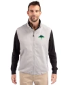 Tampa Bay Rays City Connect Cutter & Buck Charter Eco Full-Zip Mens Big & Tall Vest Polished Medium Gray Front Thumbnail Image