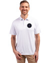 NY Mets City Connect Cutter & Buck Forge Eco Stretch Recycled Mens Polo White Front Thumbnail Image
