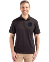 View image 1: NY Mets City Connect Cutter & Buck Coastline Recycled Double Peached Mens Polo Black Front