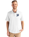 Los Angeles Dodgers City Connect- Cutter & Buck Coastline Epic Comfort Recycled Mens Polo White Front Thumbnail Image