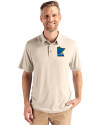 Minnesota Twins City Connect Cutter & Buck Coastline Epic Comfort Recycled Mens Polo Wheat Front Thumbnail Image