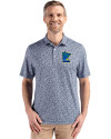 Minnesota Twins City Connect Cutter & Buck Pike Eco Flora Print Recycled Mens Big & Tall Polo Navy Blue Front Thumbnail Image