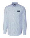 Detroit Tigers City Connect Cutter & Buck Stretch Oxford Stripe Mens Big and Tall Long Sleeve Dress Shirt Light Blue Mannequin Thumbnail Image