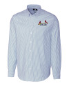 St. Louis Cardinals City Connect Cutter & Buck Stretch Oxford Stripe Mens Long Sleeve Dress Shirt Light Blue Mannequin Thumbnail Image
