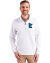 Minnesota Twins City Connect Cutter & Buck Traverse Stretch Eco Quarter Zip Mens Pullover White Front Thumbnail Image
