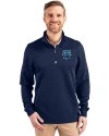 Philadelphia Phillies City Connect Cutter & Buck Traverse Stretch Eco Quarter Zip Mens Pullover Liberty Navy Front Thumbnail Image