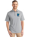 Minnesota Twins City Connect Cutter & Buck Virtue Eco Pique Recycled Mens Polo Polished Medium Gray Front Thumbnail Image