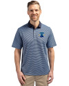 Philadelphia Phillies City Connect Cutter & Buck Virtue Eco Pique Micro Stripe Recycled Mens Polo Atlas/Navy Blue Front Thumbnail Image