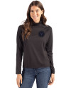 NY Mets City Connect Cutter & Buck Coastline Epic Comfort Recycled Womens Funnel Neck Black Front Thumbnail Image