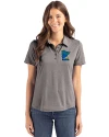 Minnesota Twins City Connect Cutter & Buck Coastline Epic Comfort Recycled Womens Polo Elemental Grey Front Thumbnail Image