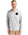 NY Mets City Connect Cutter & Buck Coastline Epic Comfort Recycled Mens Hooded Shirt CONCRETE Front Thumbnail Image