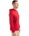 Cleveland Guardians City Connect Cutter & Buck Coastline Epic Comfort Recycled Mens Hooded Shirt Cardinal Red Side Thumbnail Image