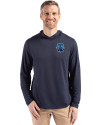 View image 10: Philadelphia Phillies City Connect Cutter & Buck Coastline Recycled Double Peached Mens Hooded Pullover Navy Blue Front
