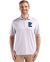 Minnesota Twins City Connect Cutter & Buck Pike Eco Diamond Dot Print Recycled Mens Polo Polished Medium Gray Front Thumbnail Image